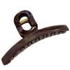High-end chocolate brown one-word grabber large shark clip hairpin women's back head clip hair accessory