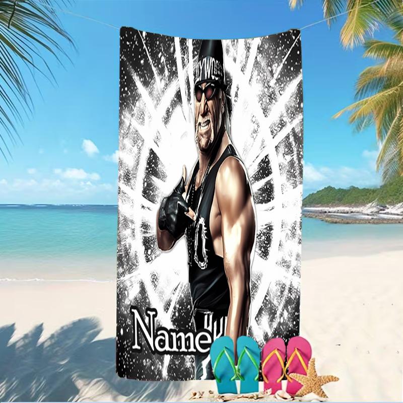 Customizable personalized beach towels Hulk Hogan themed designs.Suitable for the beach, yoga, sports;ideal as beach accessories