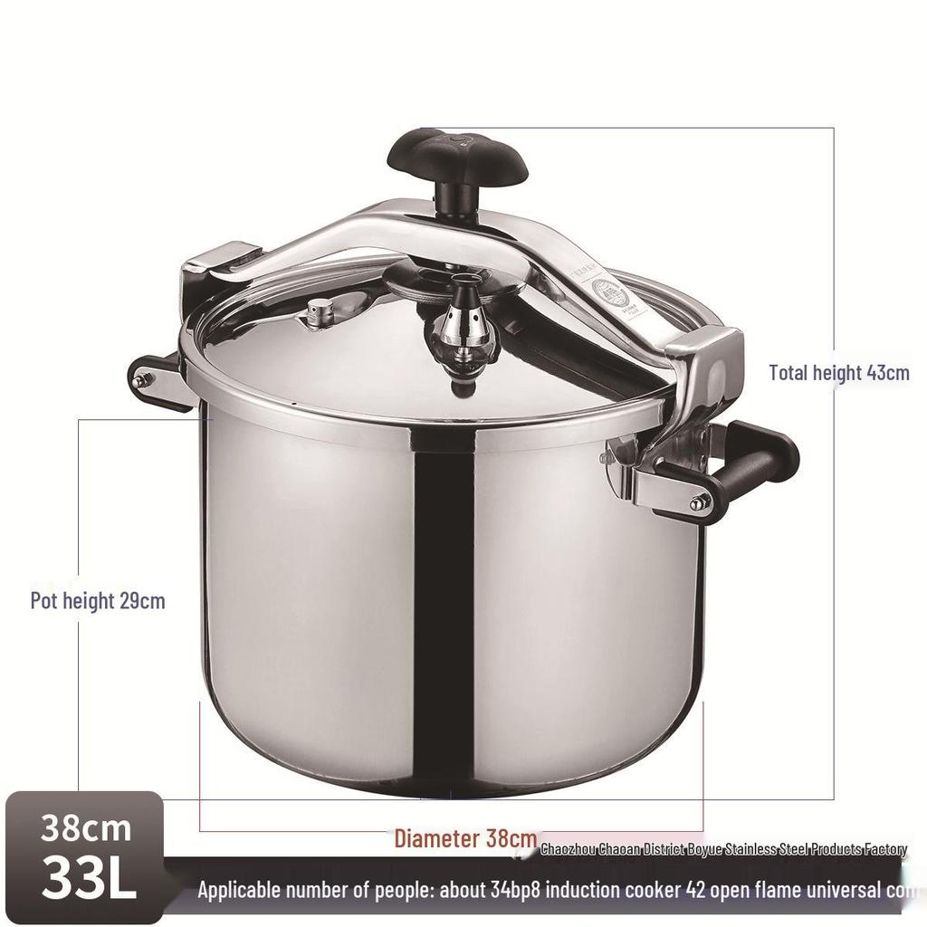 Explosion-Proof Stainless Steel Commercial Pressure Cooker and Wok