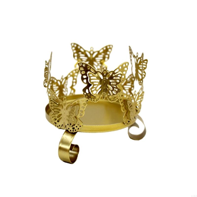 62KD Iron Holder Decorative Flower Butterfly Pattern Stand For Wedding