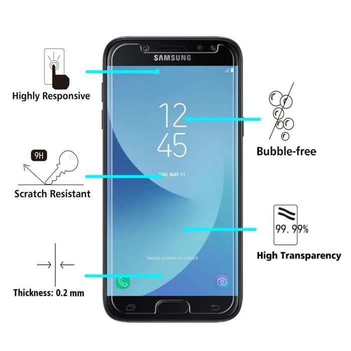Tempered Glass for Samsung Galaxy S7 - [Pack 3] Ultra Resistant Screen Protector Glass Film [Phonillico®]