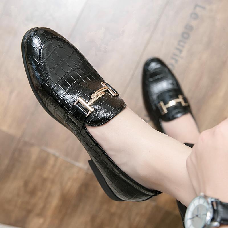 High Quality Casual Leather 38~48 Designer Mens Dress Wedding Black Fashion Office Business Loafers Formal Shoes For Men