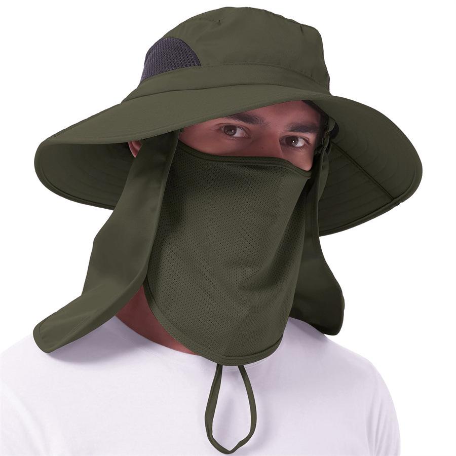 Popular men and women sunscreen UV protection bucket hat outdoor hiking neck protection face sun hat