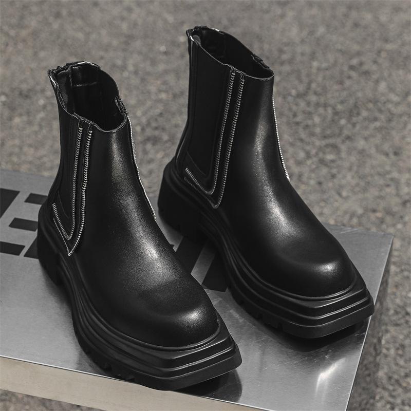Fashion Thick Bottom Platform Women Ankle Boots Woman Shoes Zipper Fashion Female Designer Motorcycle Boot Casual Ladies Footwear 2025