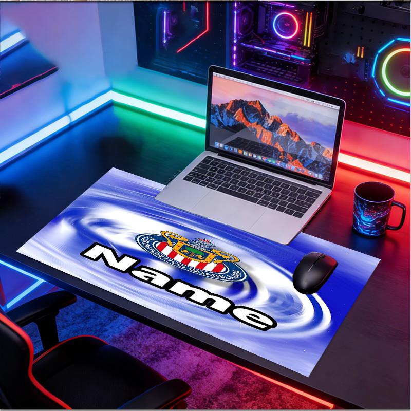 Kişiye Özel İsimli Club Deportivo Guadalajara Desenli Mouse Pad, Dizüstü Bilgisayar Masa Matı, Ev İçin Dekoratif Masa Matı Klavye Altlığı Hediye