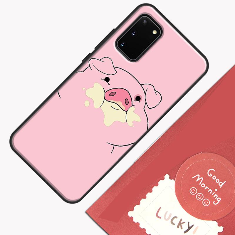 Cartoon Pig Phone Case For Samsung Galaxy S25 S26 Ultra S20 S21 S22 S23 S24 Plus S9 S10 S25 FE Cover Shell