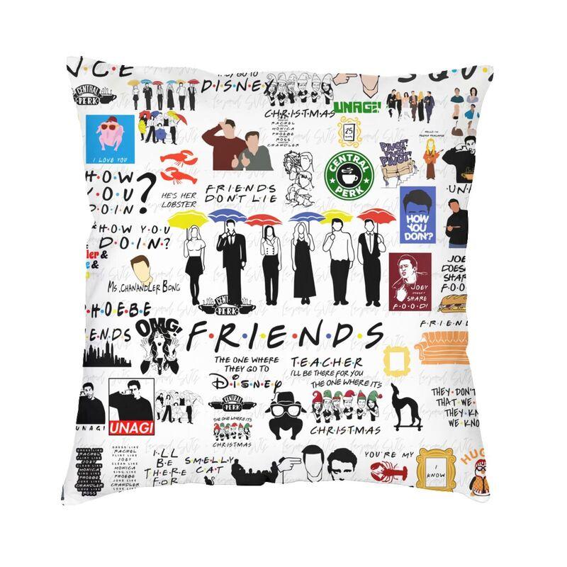 Classic Friends TV Show Cushion Cover Two Side 3D Printing Floor Pillow Case for Living Room Custom Pillowcase Home Decoration