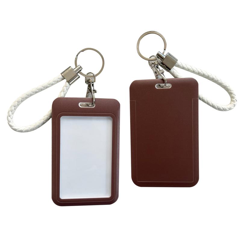 Keychain Student Card Holder Jednoduchost Jednobarevná série Vizitka pro ženy Pouzdro na dětské studentské foto karty