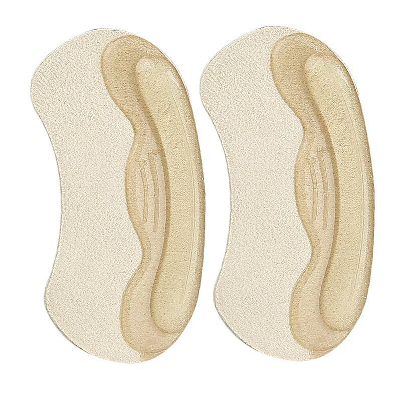 Самоклеящиеся накладки на пятку половинного размера, противоизносные стикеры для мокасин, спортивной обуви, силиконовые, замшевые, малого размера для регулировки бежевый