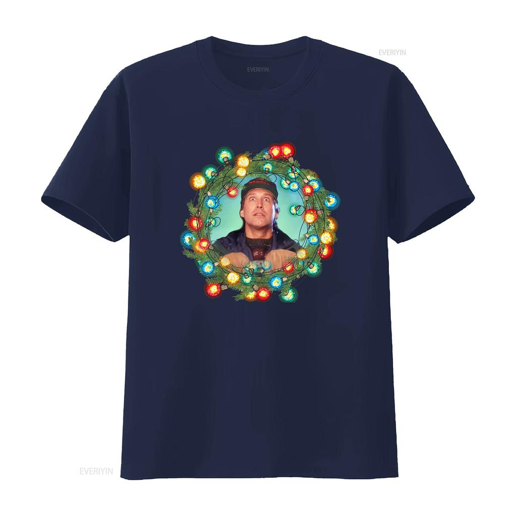 Christmas Lights Funny Holiday T Shirt Festive Xmas Clark Griswold Design S 5XL vintage Washed homme fashion