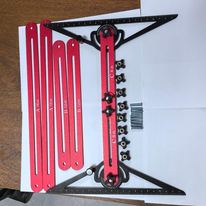 Innovative Stair Treads Template Tool for Precise Measurements and Shelf Layout in DIY and Professional Use