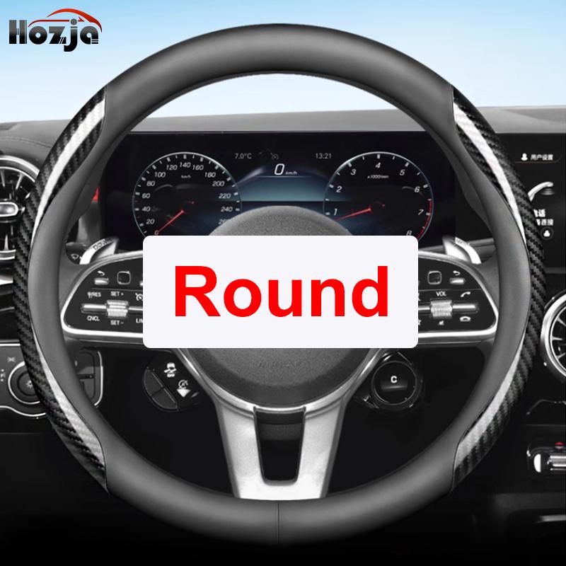 Leather Car Steering Wheel Cover for Ssangyong Rexton Korando KJ C Sports Korando C300 2011 - Auto Interior Accessories
