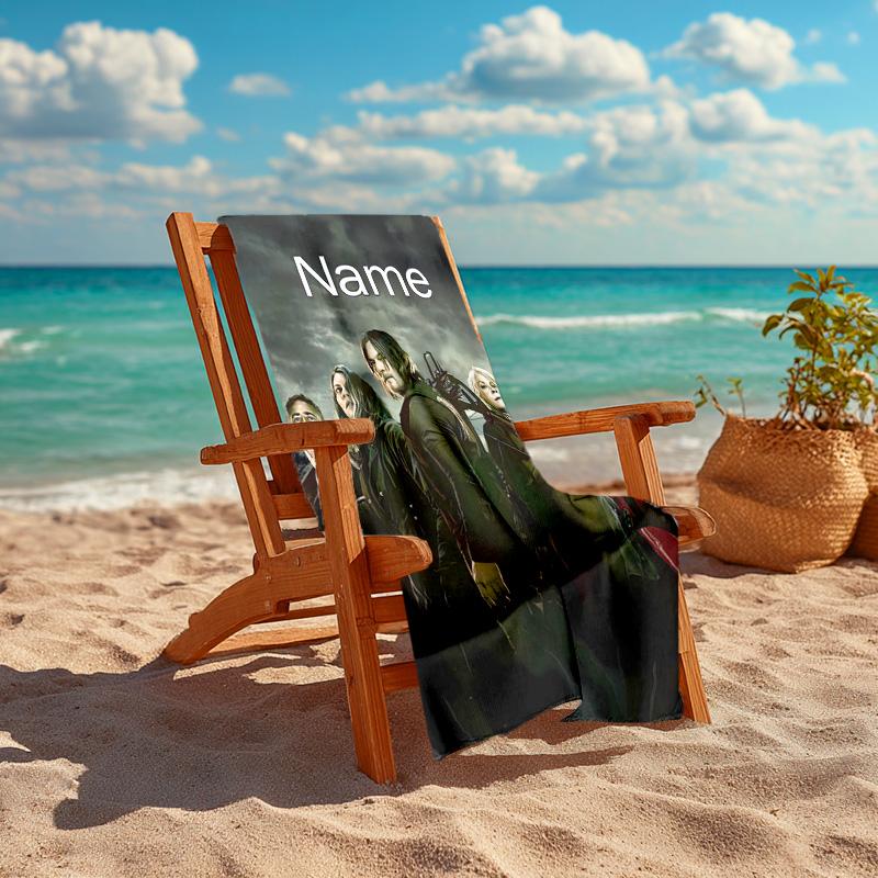 Personalized customized proof beach towel with The Walking Dead pattern - soft, absorbent,quick-drying,perfect swimming,camping&bathing