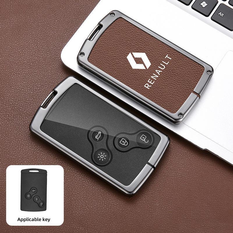 

Interior Stickers Zinc Alloy Leather TPU Car Fold Remote Key Bag For Renault Logan 2 Stepway Sandero Clio 5 Arkana Captur Kadjar