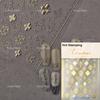 Retro Gold Silver Star Sun Moon Flower Gothic Love Geometric Shapes Starburst Nail Art Stickers Manicure Decals Decoration