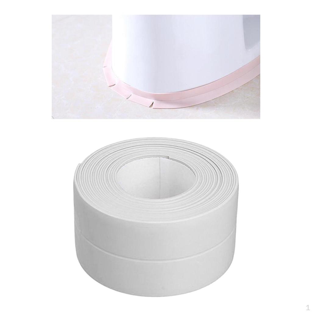 Buy PVC Caulk Tape Self Adhesive Strip Sealing Waterproof White at