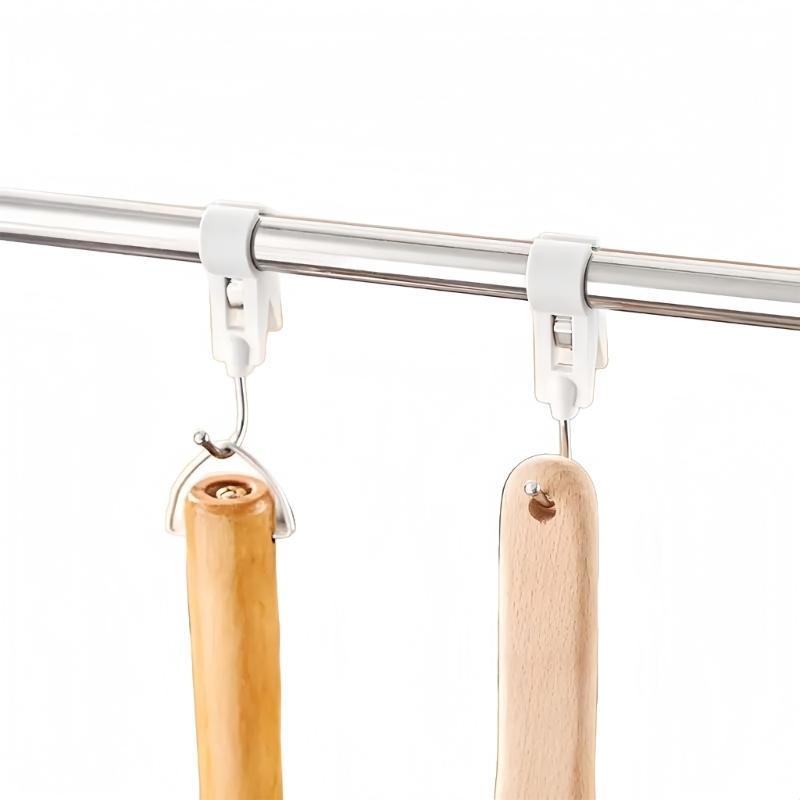 4PCS Plastic S Hooks With Rotating Design for Multipurpose Storage Space Saving Hanging Solution for Cabinets Shelves