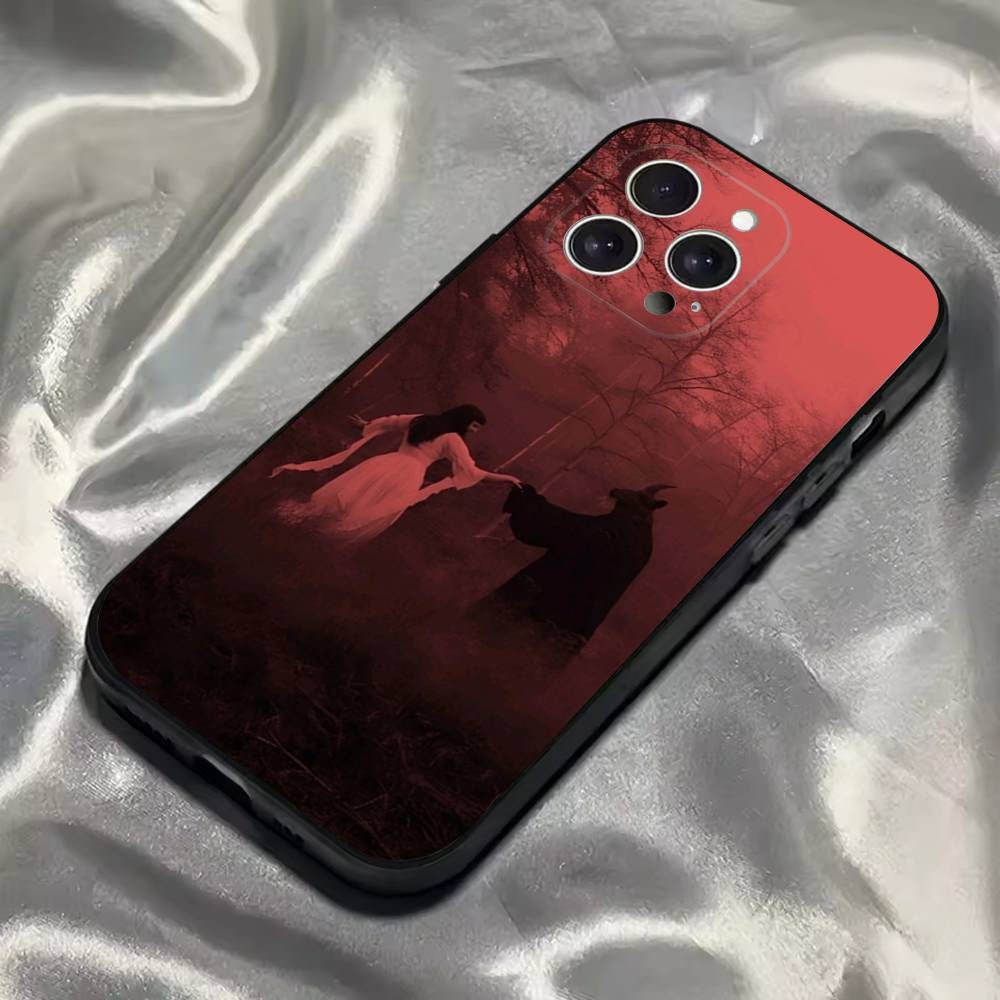 Gothic S-Satan Witch Phone Case For iPhone 16,15,14,13,12,11,Pro,Max,Plus,X,XS,SE4,E,Mini,Soft Black Case