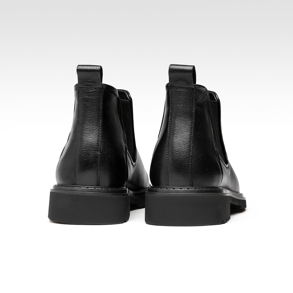 Autumn new Martin boots Chelsea high-end leather men's shoes first layer cowhide fashion versatile black short boots tide