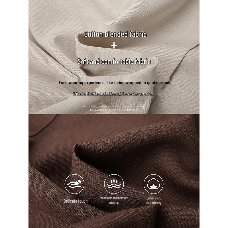 Linen Blend Retro Casual T-Shirt & Wide-Leg Pants Set