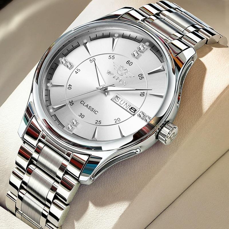 Top Brand Business Fashion Men's Watch Double Calendar Men's Luminous Waterproof Quartz Watch