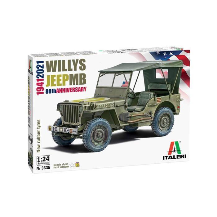Maquette véhicule militaire : jeep willys mb 80ème anniversaire 1941-2021