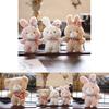 Cute Bear And Rabbit Plush Keychain Soft And Cozy Backpack Ornament