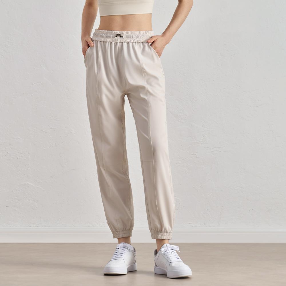 

Спортивные штаны новые солнцезащитные с высокой талией и тонкие фитнес-штаны женские свободные повседневные спортивные быстросохнущие штаны на кулиске с завязками на щиколотках XL