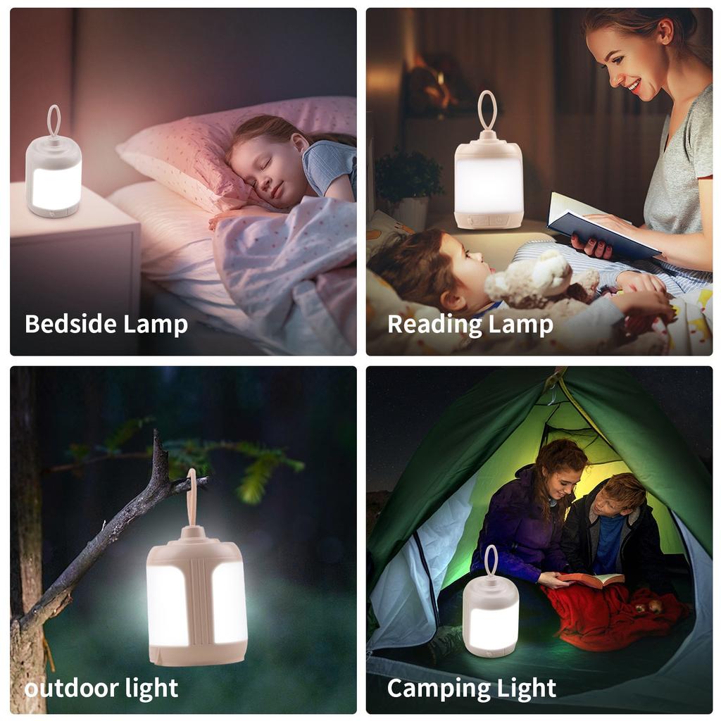 Outdoor Camping Lamp Atmosphere Lamp USB Rechargeable LED Super Bright Lighting Tent Lamp Portable Table Lamp
