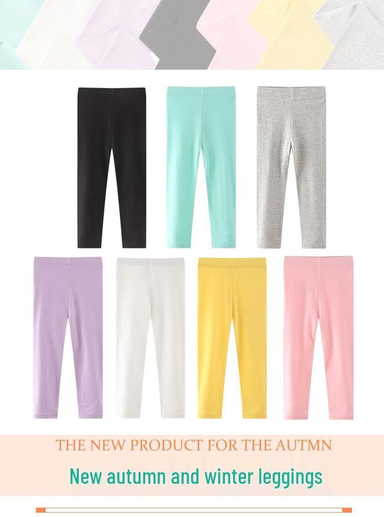 Baby Girls' Solid Color Mosquito-Proof Leggings for Spring & Autumn – Perfect with a Princess Dress