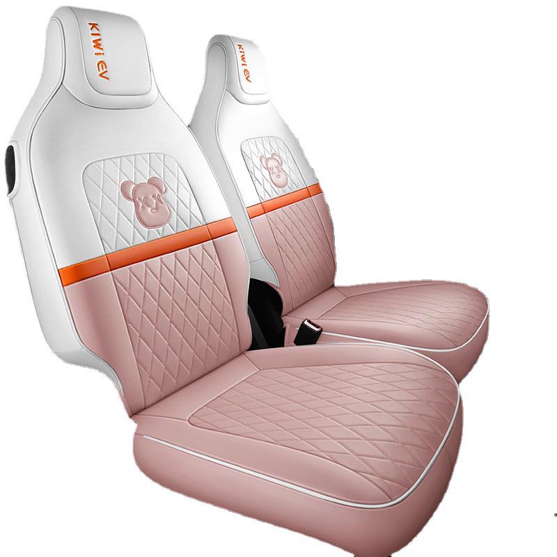 Cartoon Car Seat Cushion for Baojun EV5 with Leather Seat Cover