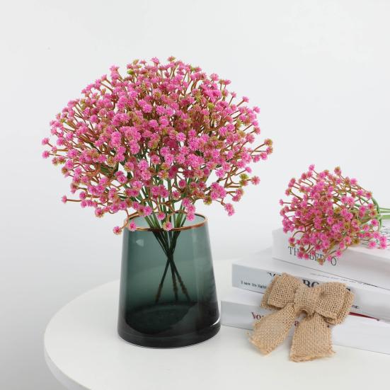 UV-Resistant Artificial Flowers 20&36 Stems Realistic Touch Gypsophila Bouquets for Weddings Home Decor Weatherproof Plastic Fake Flowers for Outdoor