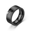 2/Pcs Cartoon Anime Image Love Couple Ring 8MM Fashion Punk Stainless Steel  Men's And Women's Engagement Charm Jewelry