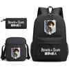 3 Piece School Backpack Set for Students Large Capacity Oxford Cloth Schoolbag with Shoulder Strap and Pencil Case