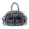 Retro Style Denim Shoulder Bag With Top Zipper And Cell Phone Pocket