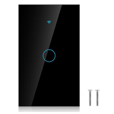 WLAN Touchscreen Schalter Einzelkreis für Google 1-Weg AC  (Schwarz )
