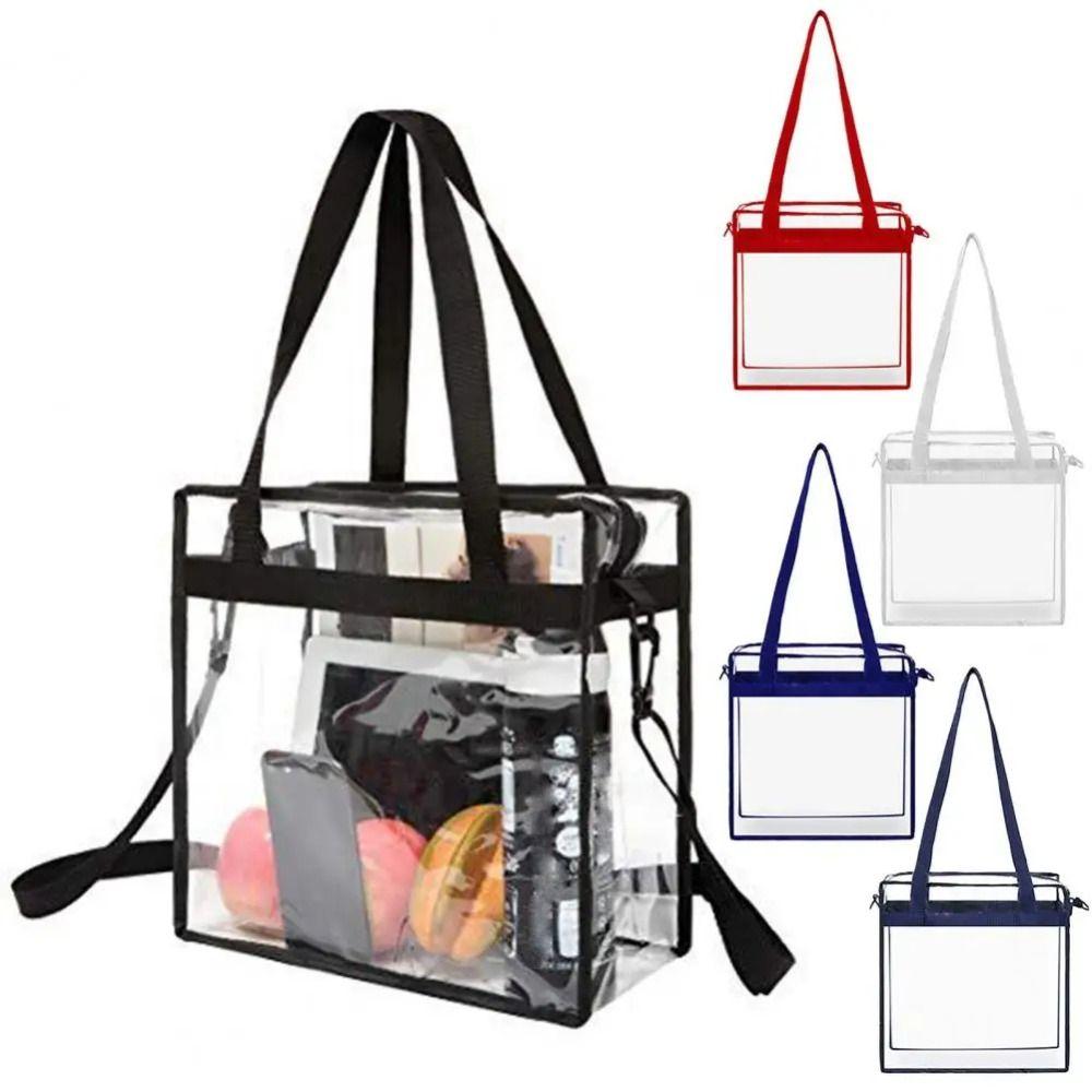 Travel Beach Bag Transparent Shoulder Bag Waterproof Clear Crossbody Bag Simple PVC Tote Bag  Girls