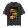 Fit Kill Bill The Bride Unisexs Vintage Washed Retro Batik Shortsleeved Tshirt Graphic Cotton Tee Printing Highend Luxury