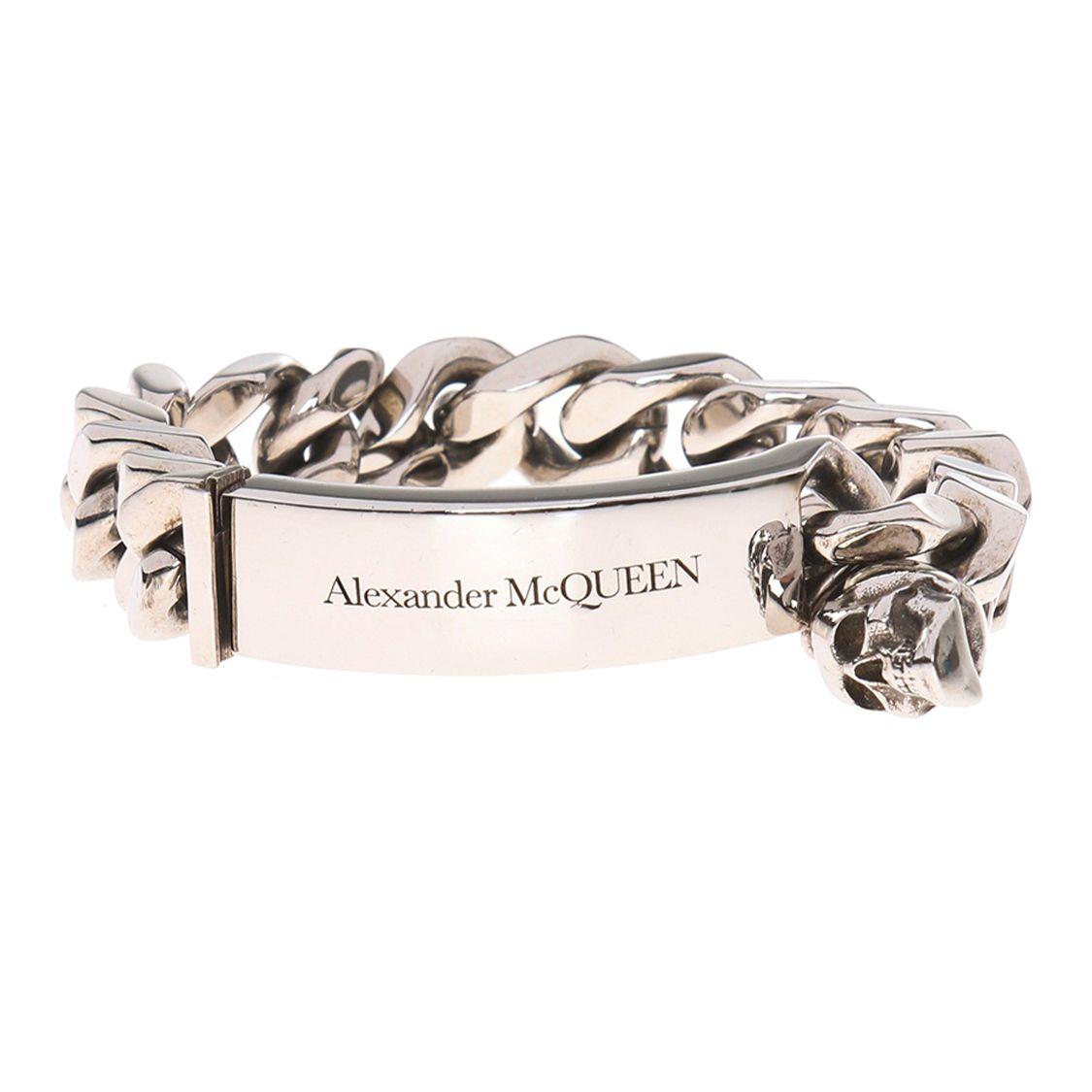 

Браслет Alexander McQueen Декоративний Логотип Тиснений Застібка З Іконічним Дизайном Черепа Чоловічий браслет Латунь Срібло 554452J160Y0446 Silver,F
