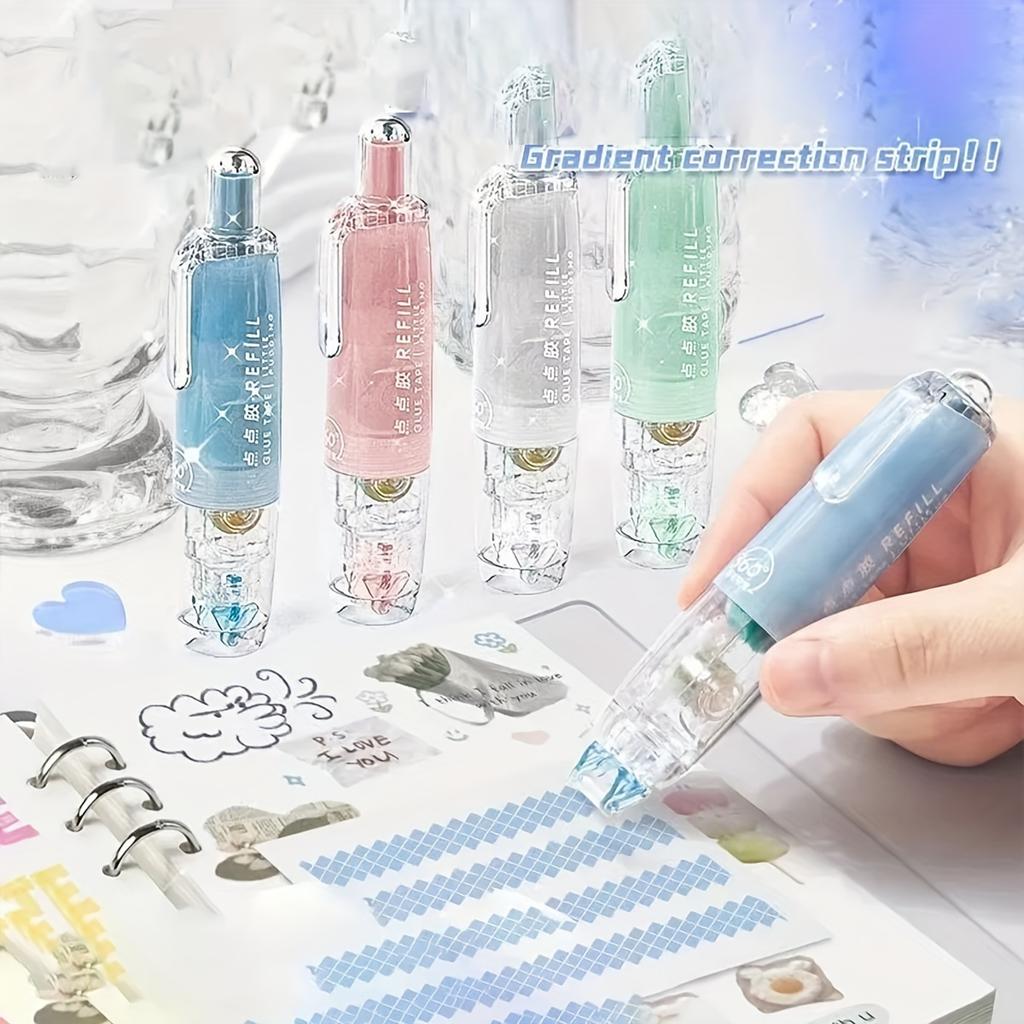 Double Sided Tape Roller with Tape Refills, Retractable Scrapbooking Glue Tape Roller, Adhesive Tape Dispenser