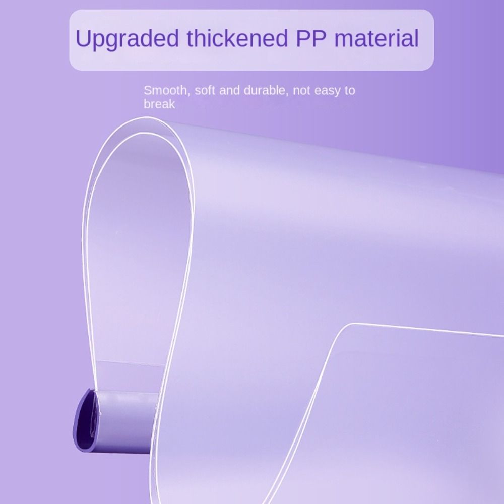 10pcs Waterproof A4 Draw Rod Folder Transparent Test Paper Storage Clip Pull Rod Clip Contract