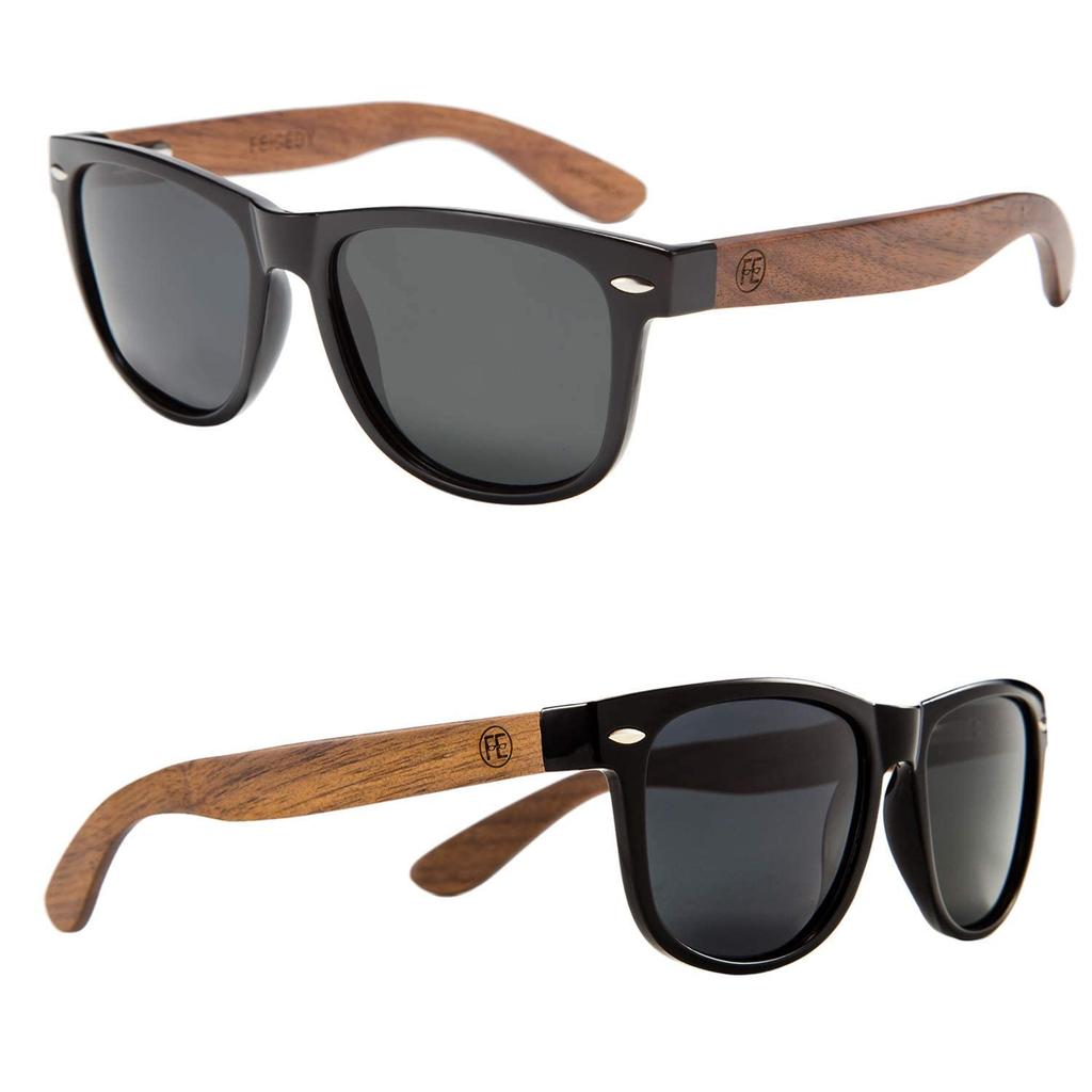 FEISEDY Wooden Polarized Sunglasses with UV400 Handcrafted for and B2448 Men's Protection, Driving, Baseball, Cycling, Fishing, Running, Golf,
