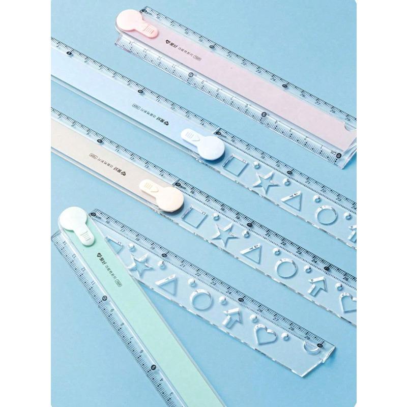 1pc Folding Ruler, Colorful Ruler For Students, Plastic Ruler, Multi-Color Available, For Geometric Drawing And Illustration