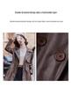Women's PU Leather Trench Coat with Suit Collar, Double-Breasted, Mid-Length, Waist-Slimming for Spring/Autumn - Model YG82936.