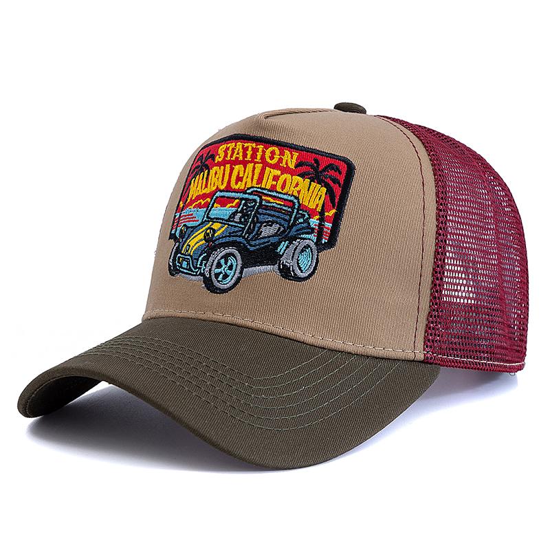 

Unisex Summer Fishing Cap Breathable Mesh Trucker Hat Men Women Big Truck Embroidered Snapback Outdoor Fishing Hat 56cm-60cm
