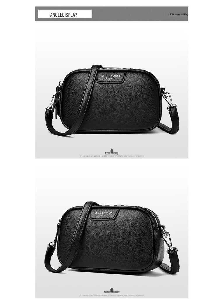 Neue Damen Umhängetasche aus echtem Leder - Klein, modisch, Retro Schultertasche quadratisch