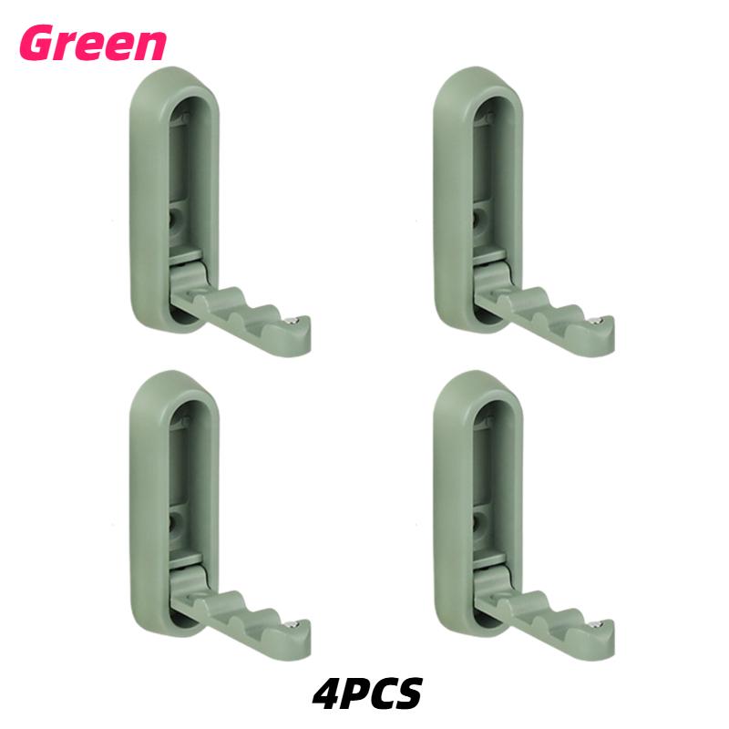 4pc Heavy-Duty Zinc Alloy Wall Hook Foldable Rust-Proof Hidden Door Hooks for Hanging Coat Towel Clothe Hat Bag Key Utility Hook