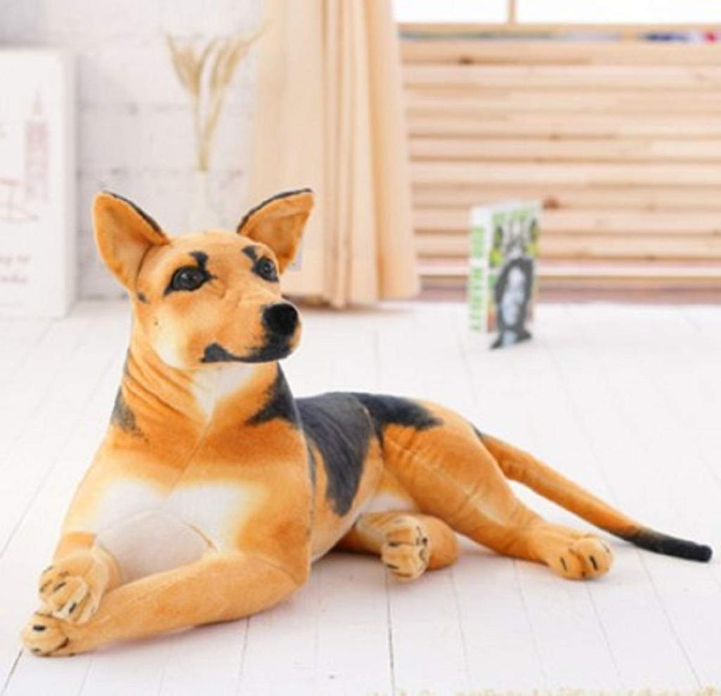 German Shepherd, 60cm Long, Dog, Pet Decor, Fierce and Obedient Shepherd (Lying Down)