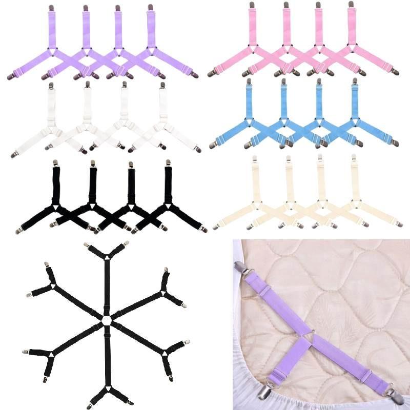 Adjustable Bed Sheet Clips Set For Nonslip Mattress And Curtain Securement