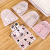 10Pcs Waterproof Drawstring Shoe Storage Bags With Cute Cartoon Prints Perfect For Travel Packing And Home Use